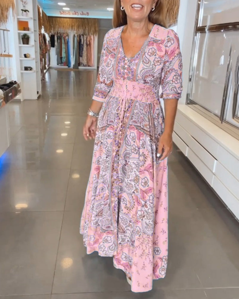 Millie | Robe Décontractée À Imprimé Élégant