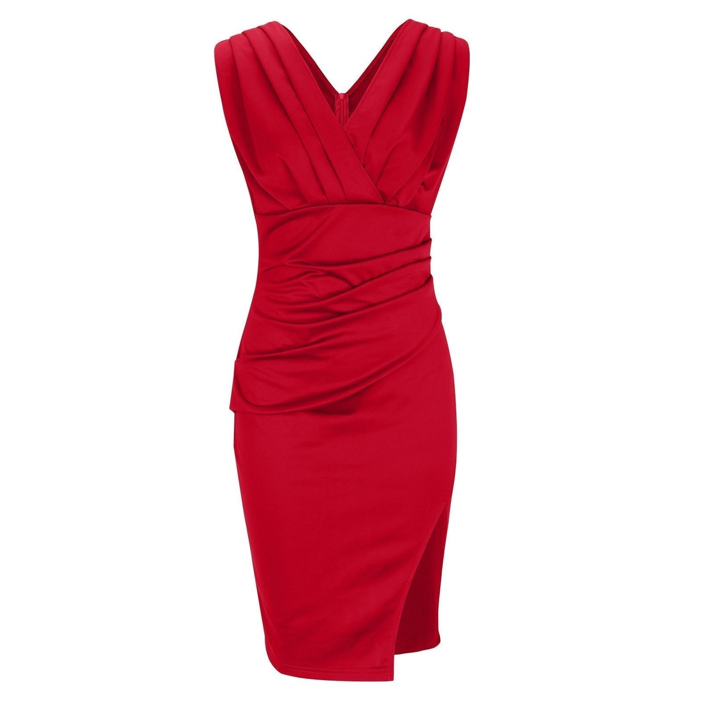 Maë | Robe Cintrée À Décolleté En V Et Fente Élégante