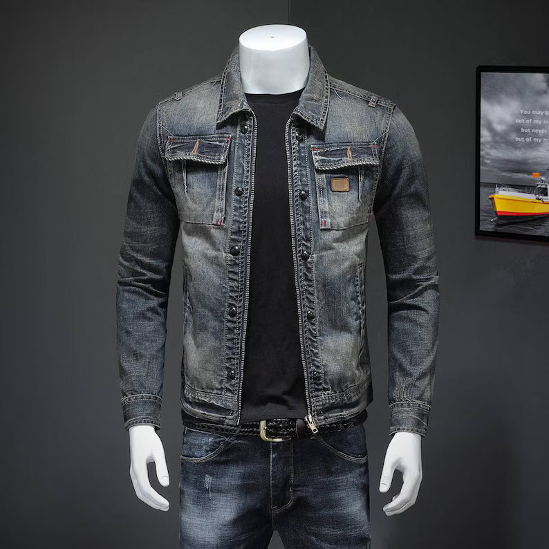 Claude Veste En Denim Rétro