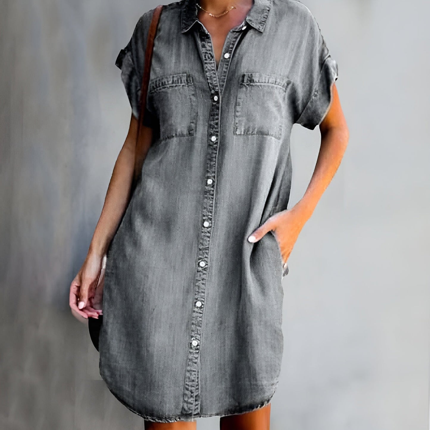 Maïa | Robe Chemise Décontractée À Boutons
