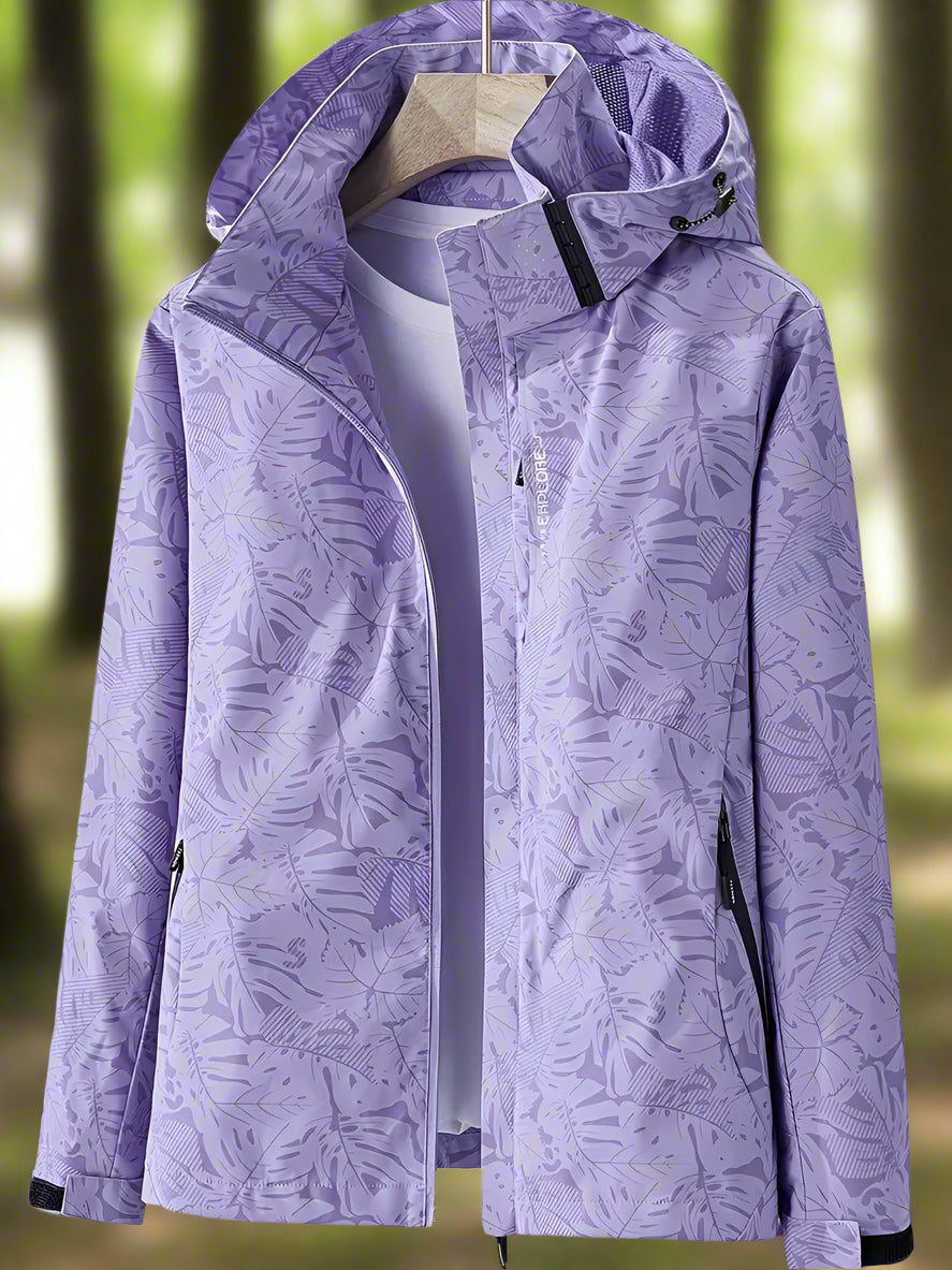 Neri | Veste D'Été Imperméable À Motif Feuilles