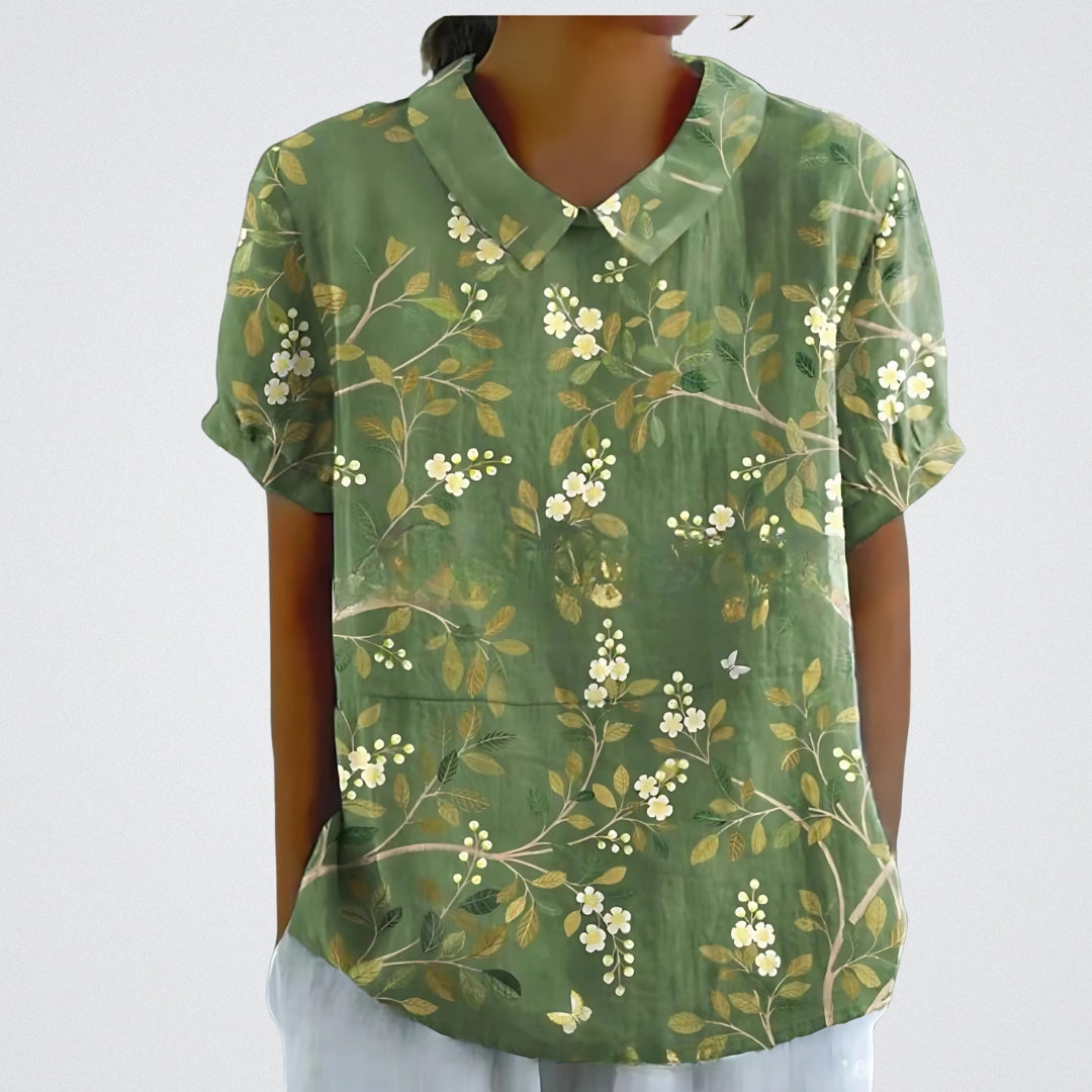 Hazel | Blouse En Lin À Imprimé Floral