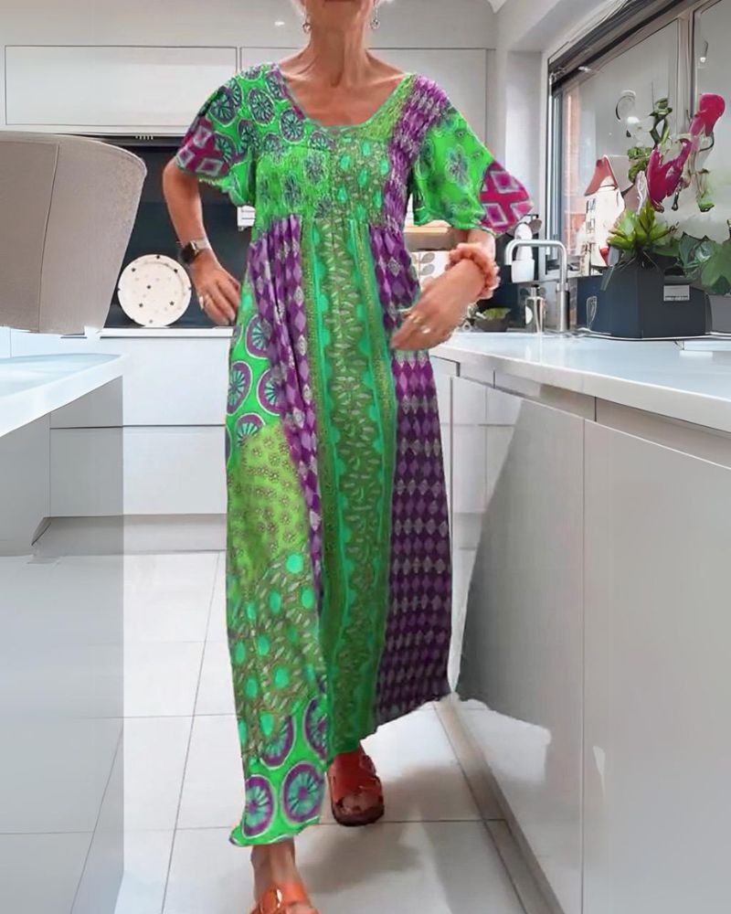 Léa | Robe Bohème À Motif Paisley Élégant