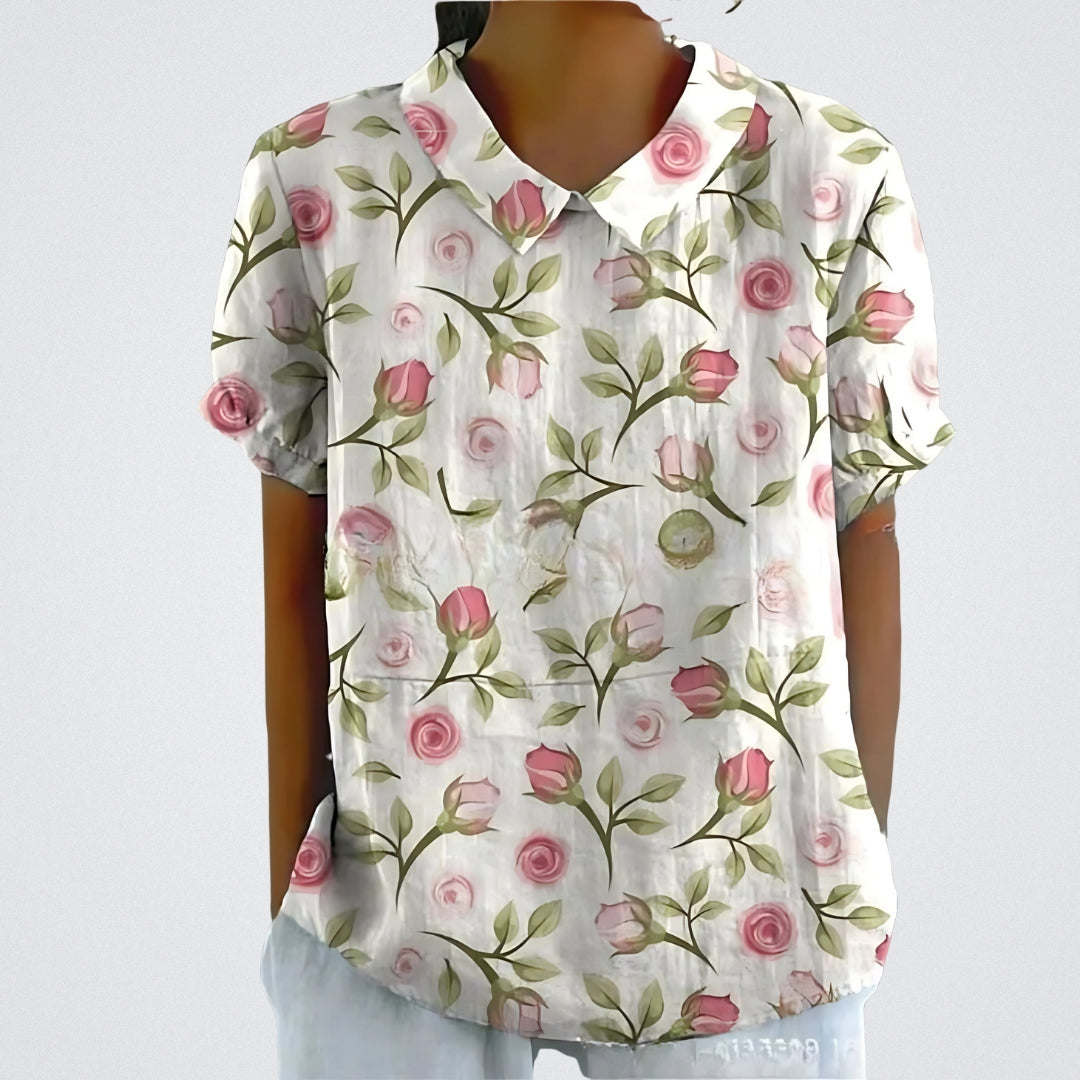 Hazel | Blouse En Lin À Imprimé Floral