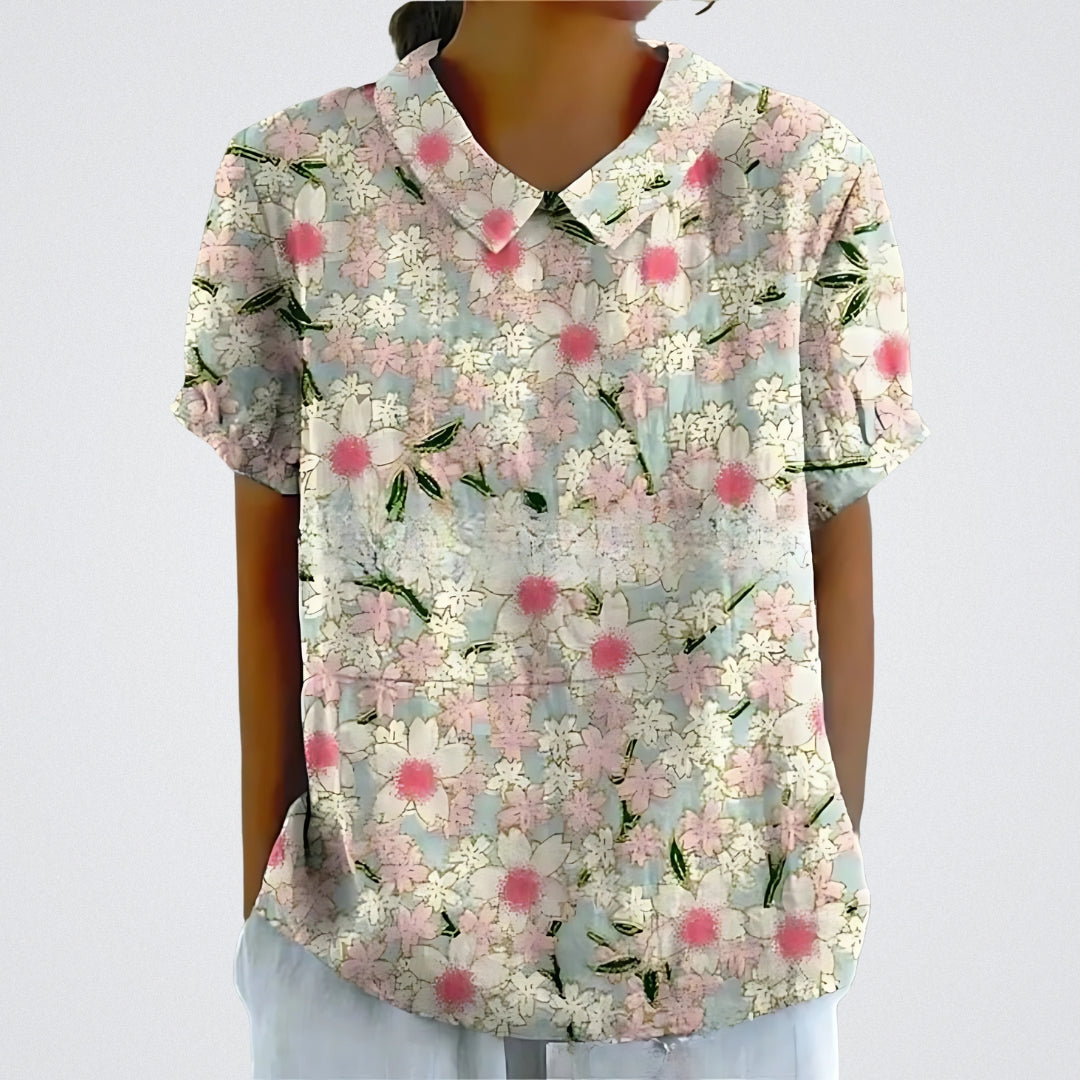 Hazel | Blouse En Lin À Imprimé Floral