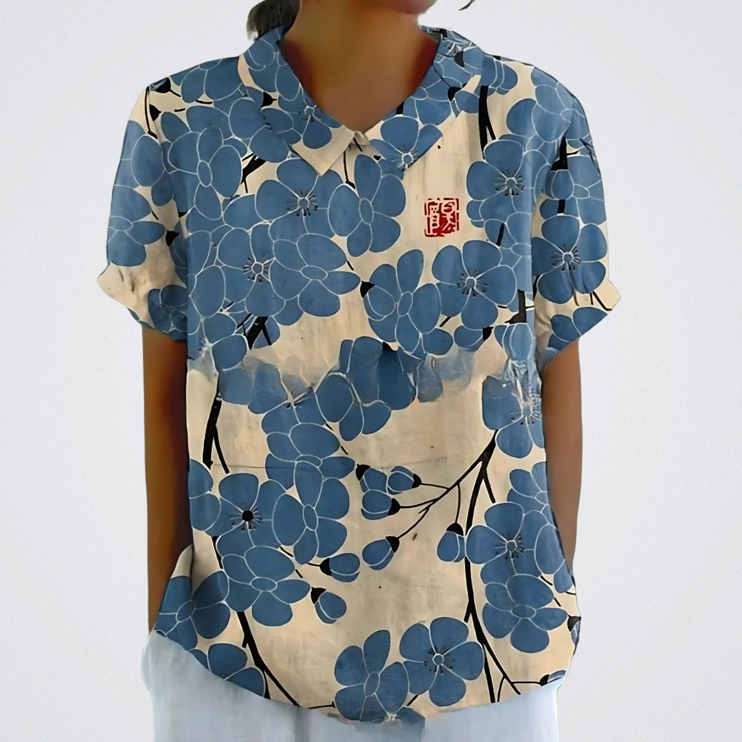 Hazel | Blouse En Lin À Imprimé Floral