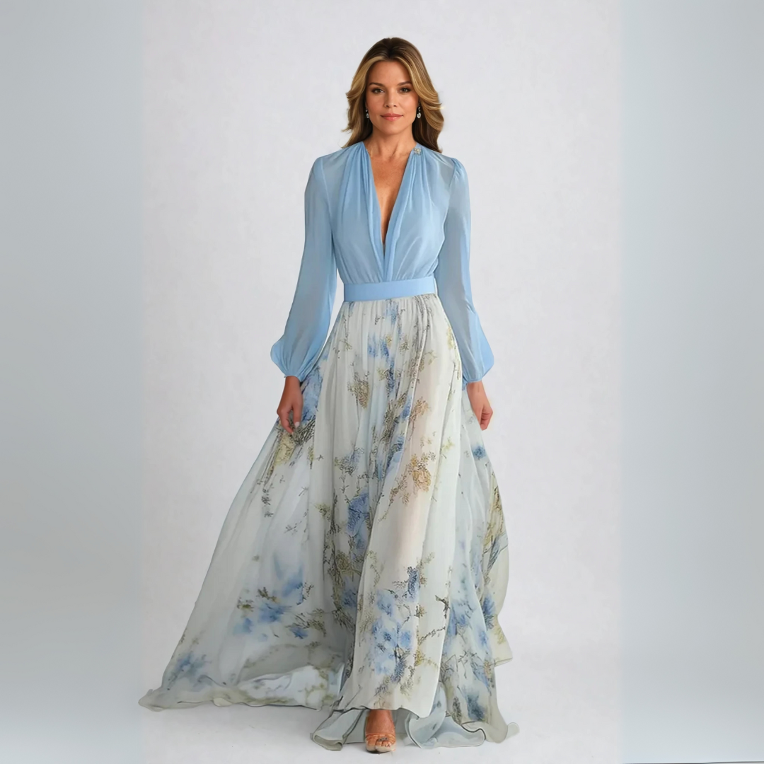 Eliza | Robe Longue Florale Élégante