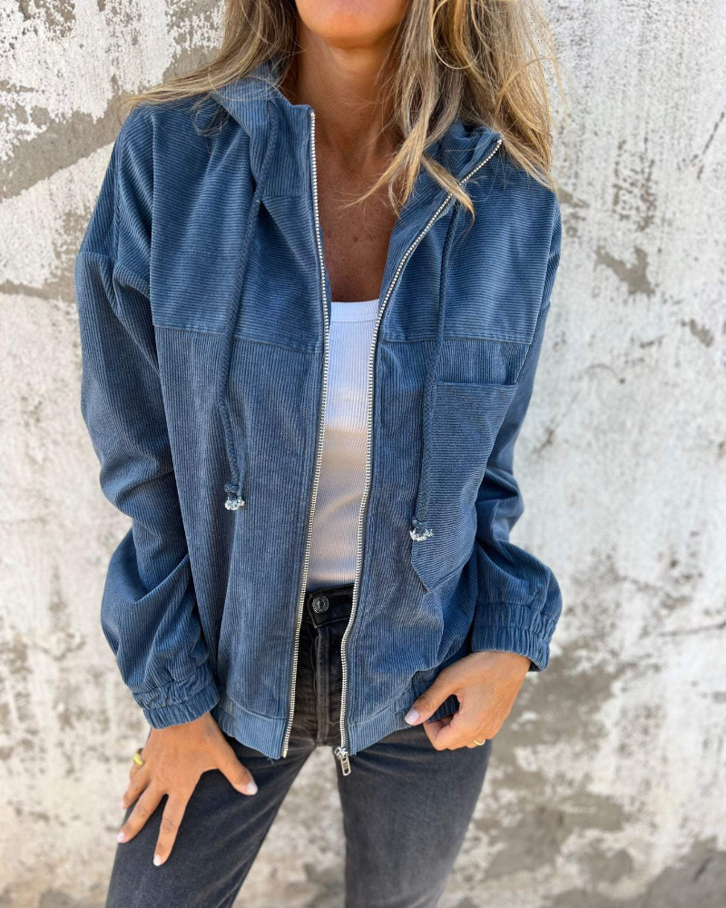 Danna - Veste Zippée En Velours Côtelé