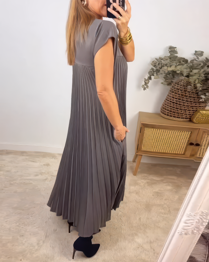 Cassie | Robe Longue Sans Manches En Tissu Fluide
