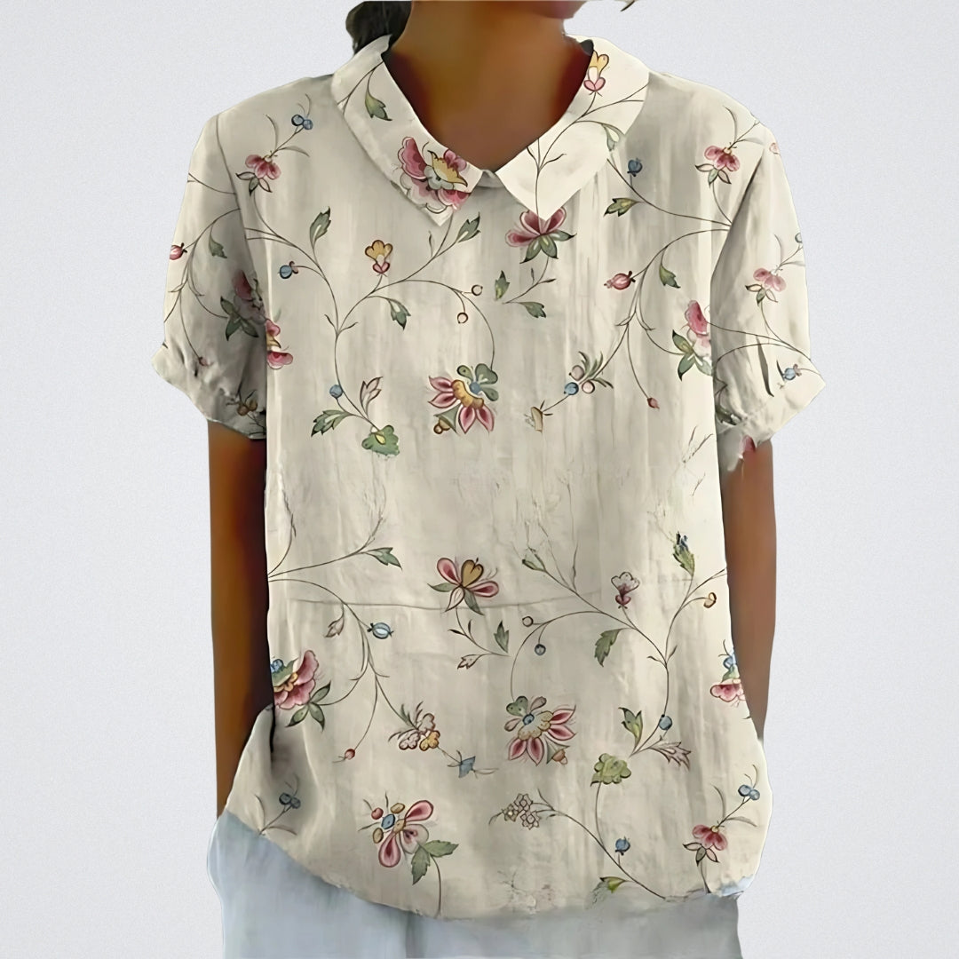 Hazel | Blouse En Lin À Imprimé Floral
