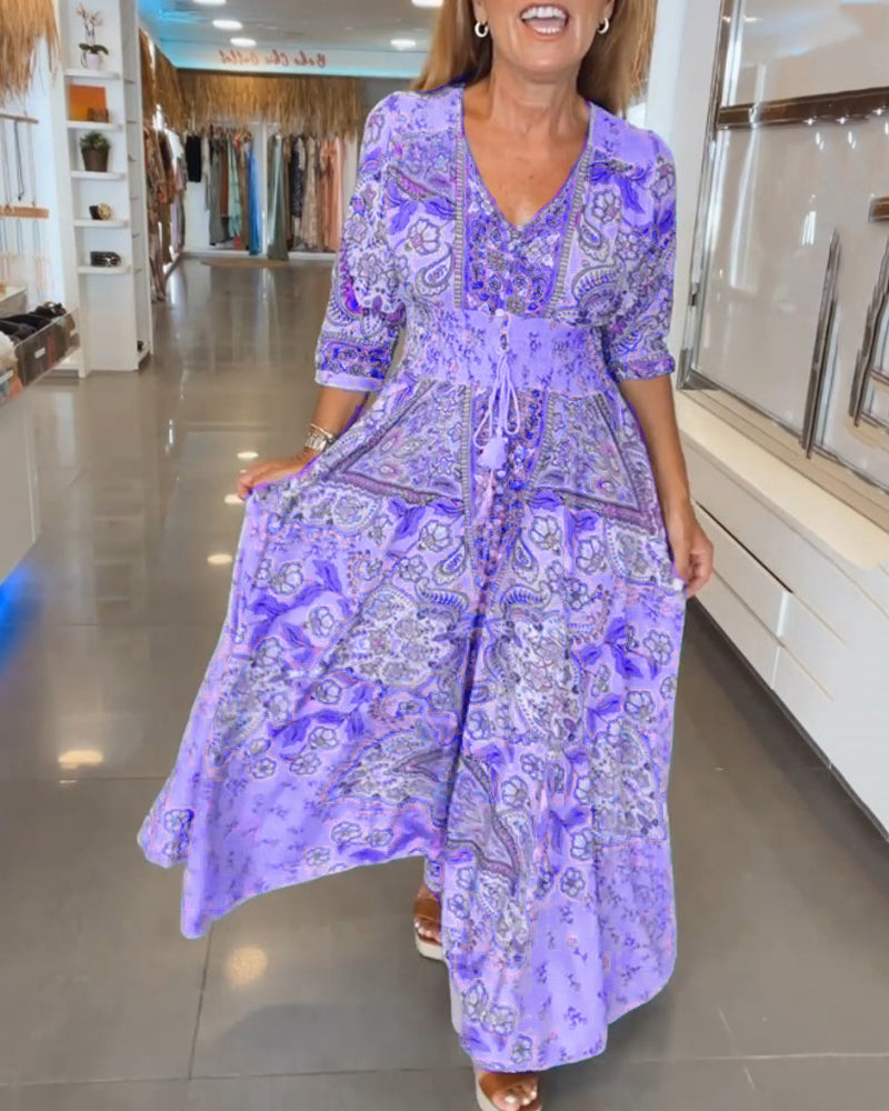 Millie | Robe Décontractée À Imprimé Élégant