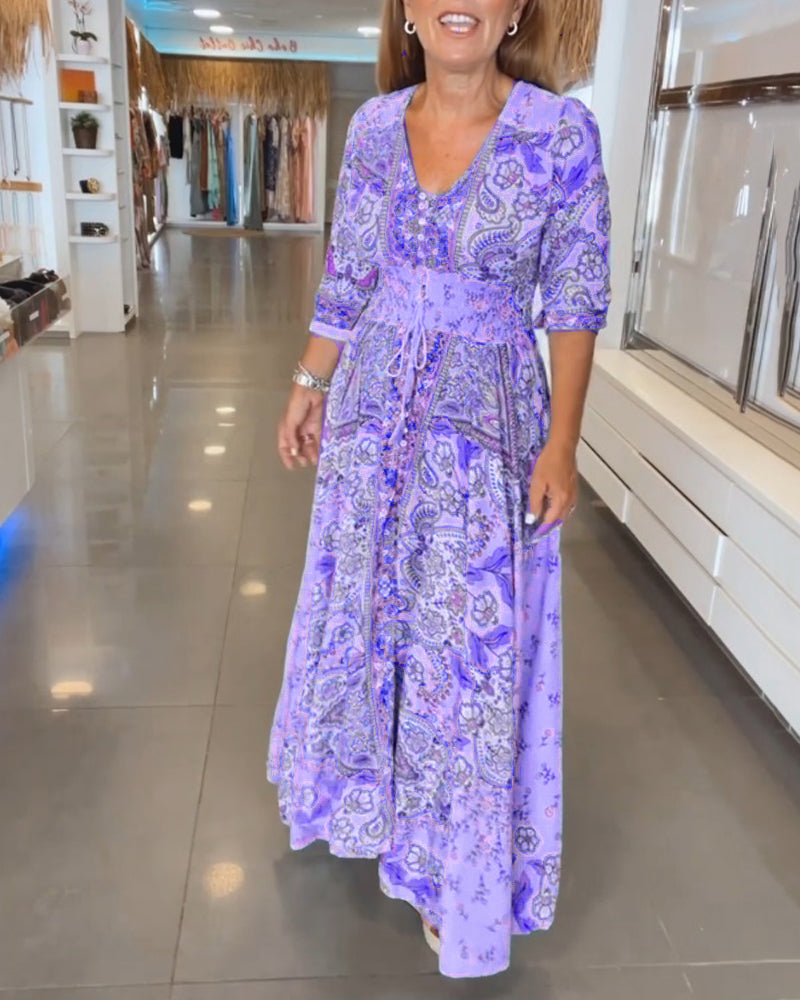 Millie | Robe Décontractée À Imprimé Élégant