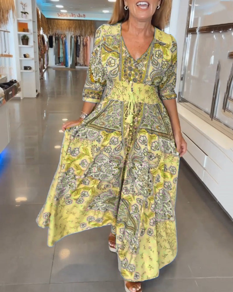 Millie | Robe Décontractée À Imprimé Élégant