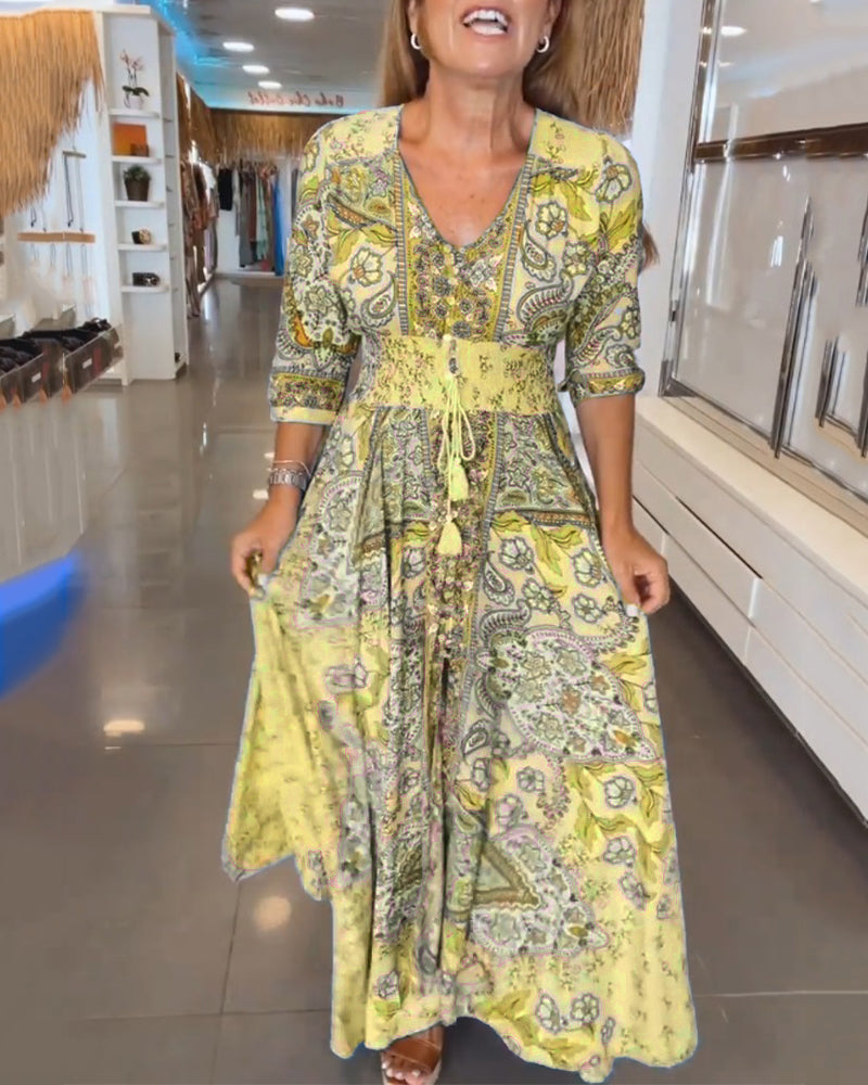 Millie | Robe Décontractée À Imprimé Élégant