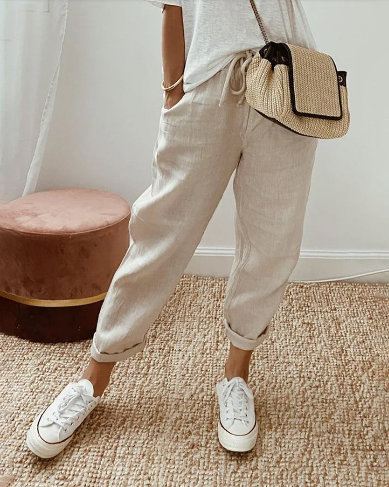 Pantalon En Lin Anti-Transpiration | Confort et Élégance