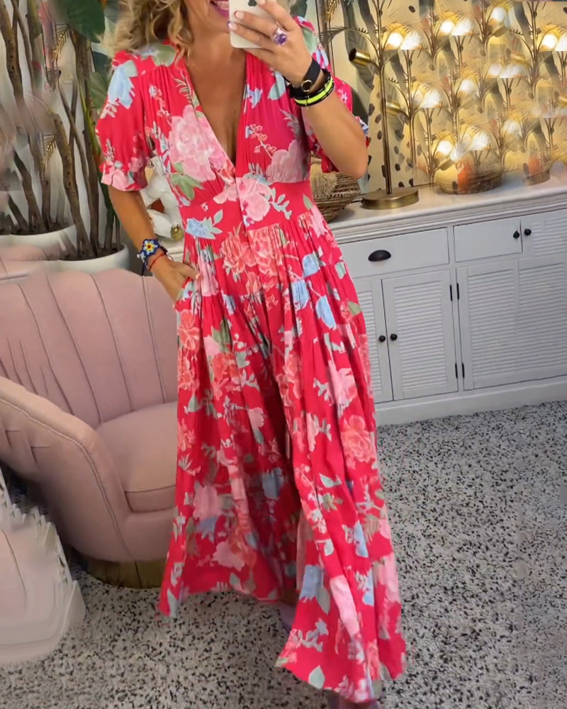 Dane | Robe À Imprimé Floral Avec Poches