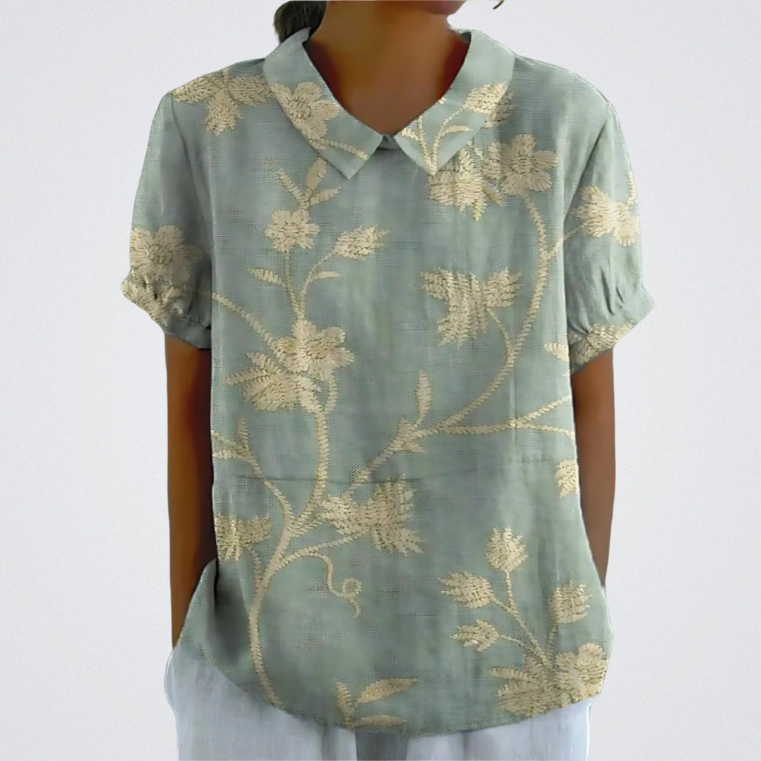 Hazel | Blouse En Lin À Imprimé Floral