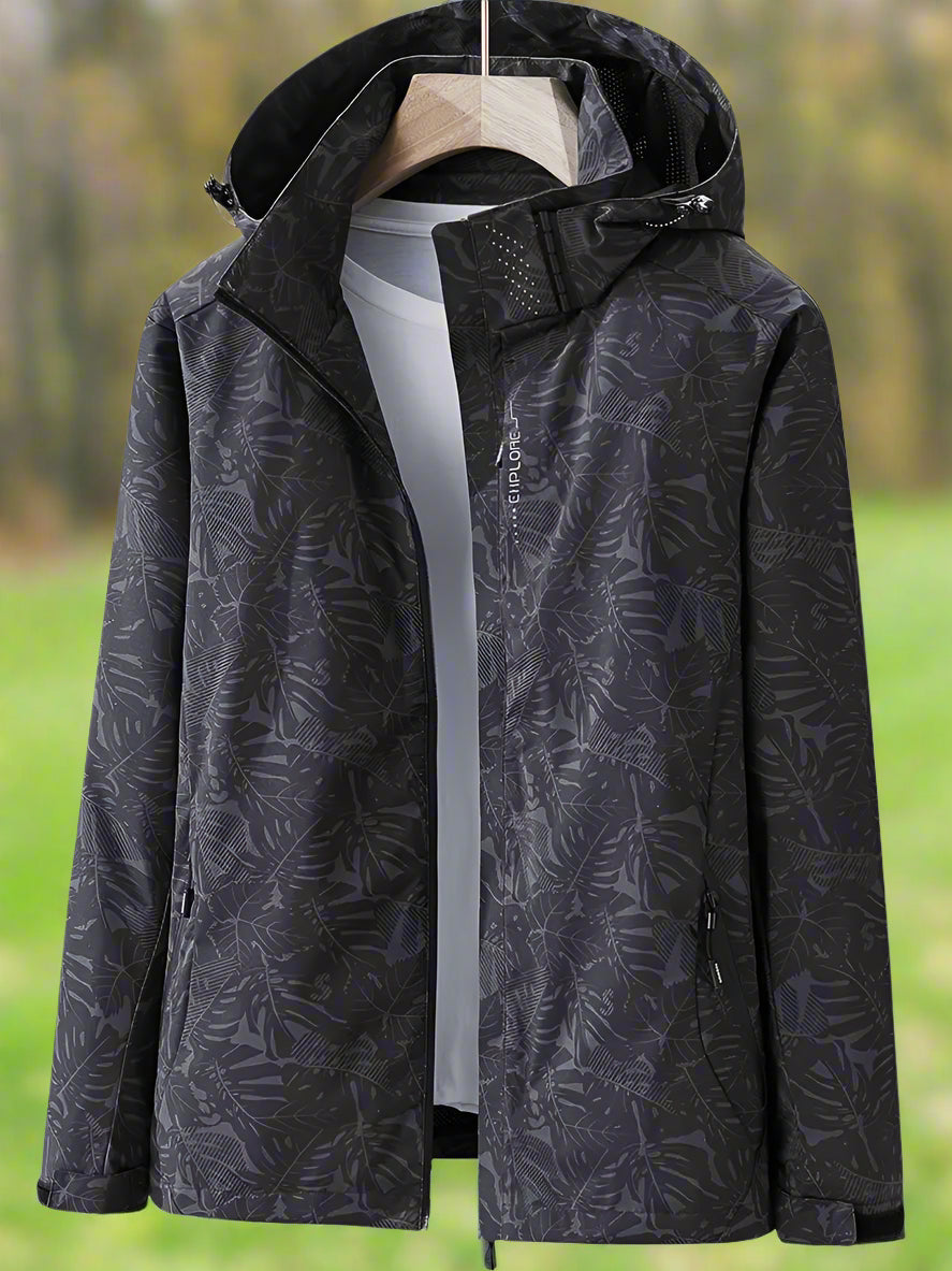Neri | Veste D'Été Imperméable À Motif Feuilles