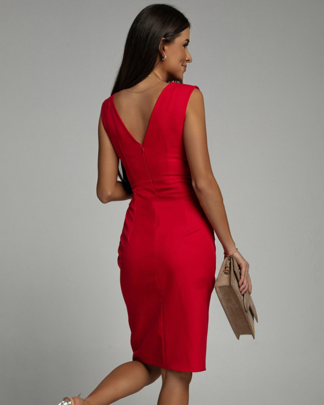 Maë | Robe Cintrée À Décolleté En V Et Fente Élégante