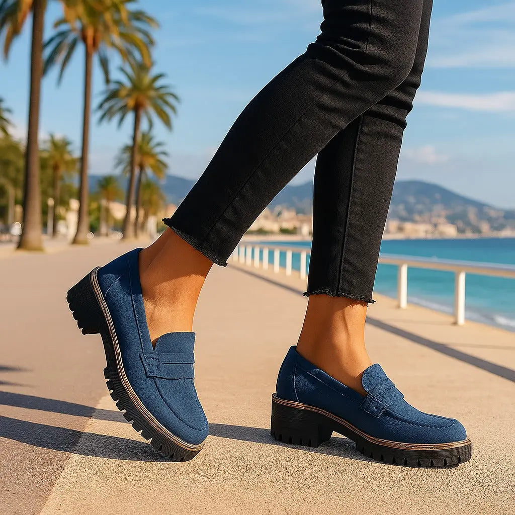 Nadia | Mocassins Intemporels En Daim