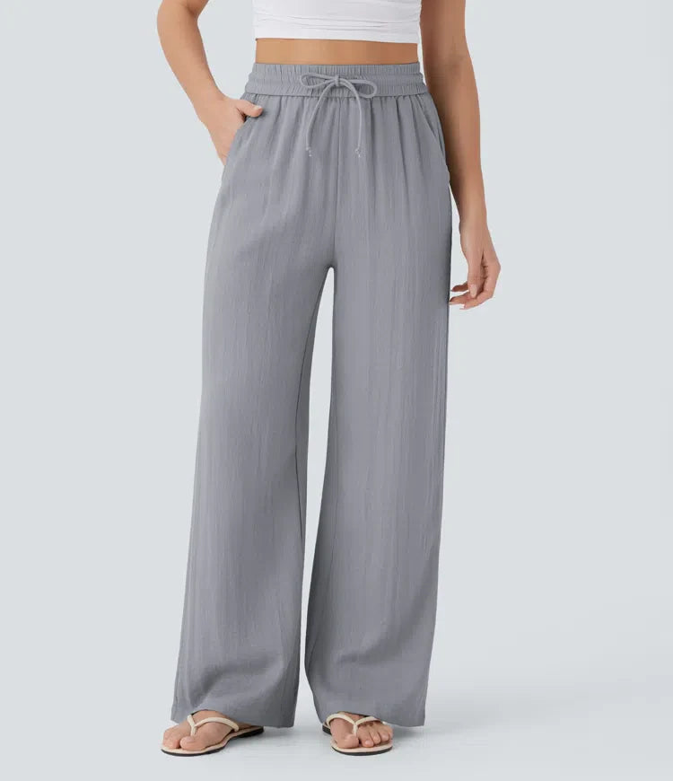 Faida | Pantalon Large En Lin Léger