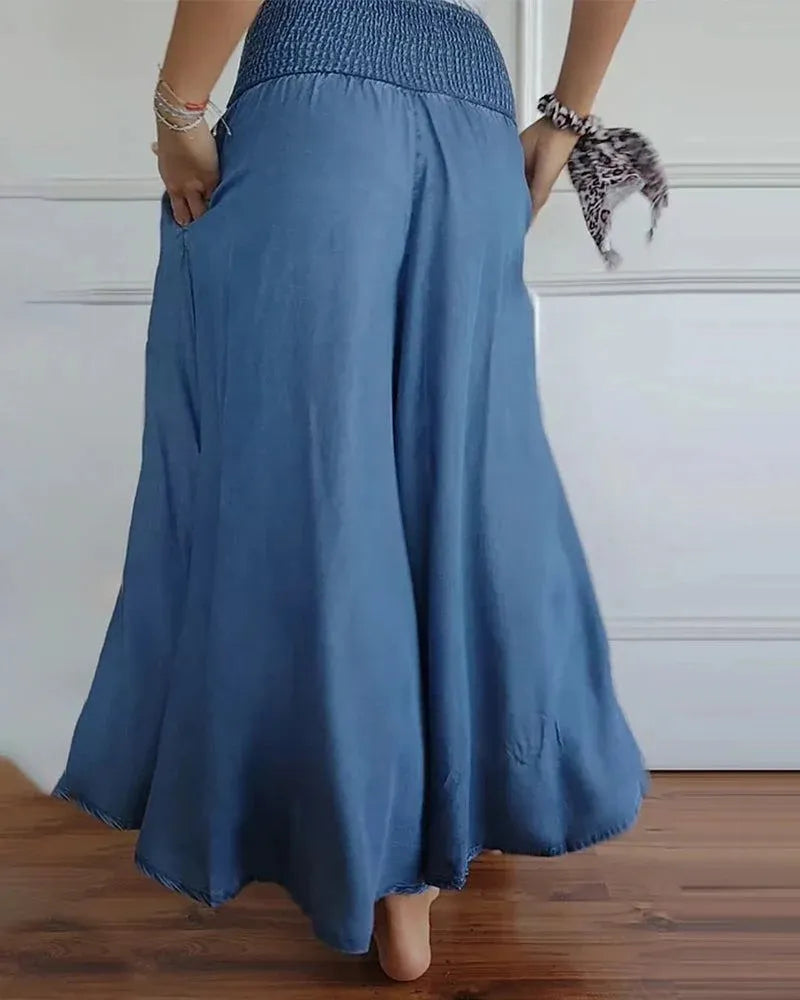 Louna | Pantalon Large Taille Haute