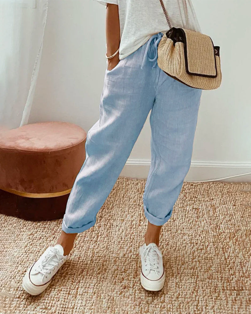 Pantalon En Lin Anti-Transpiration | Confort et Élégance