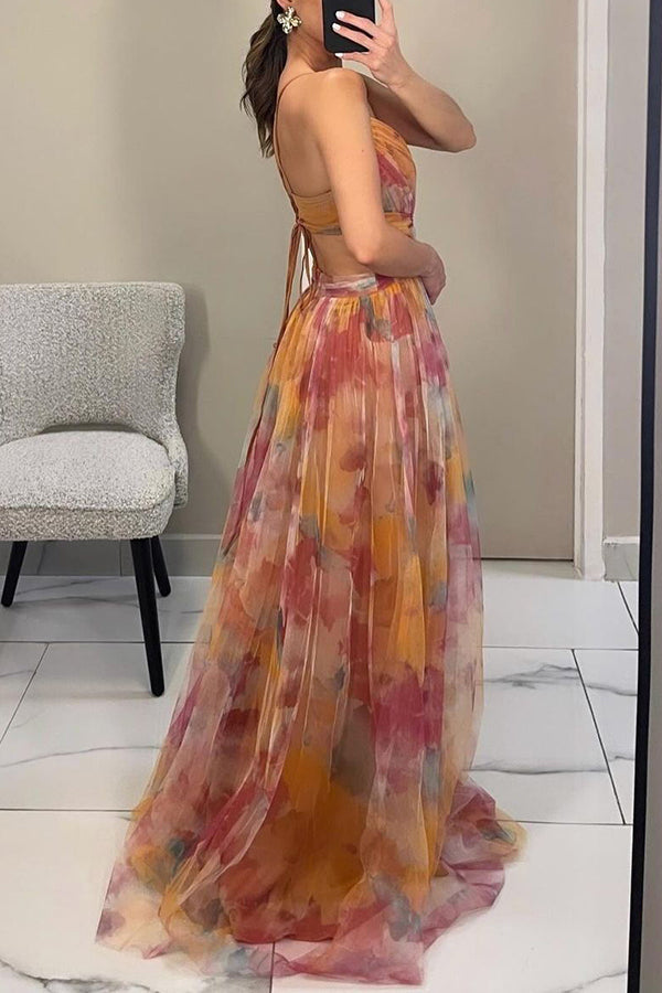 Amandine | Maxi-Robe Fluide À Imprimé Floral