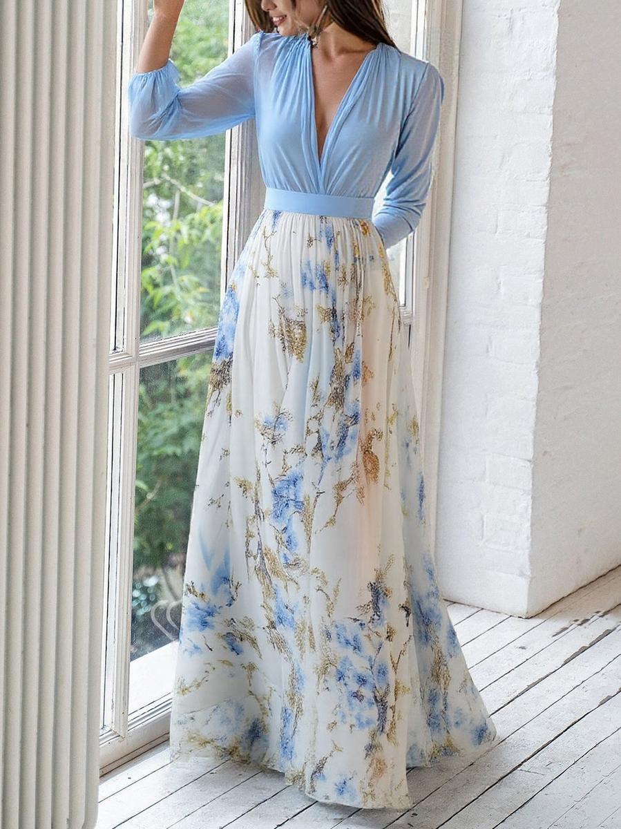 Eliza | Robe Longue Florale Élégante