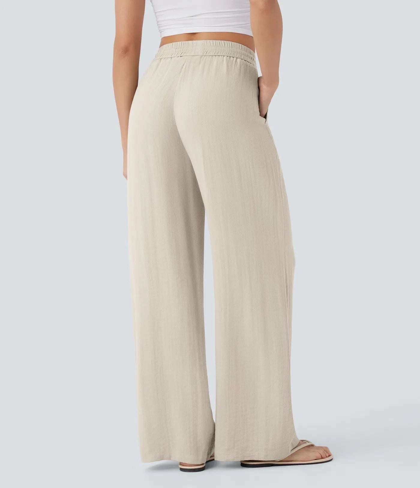 Faida | Pantalon Large En Lin Léger