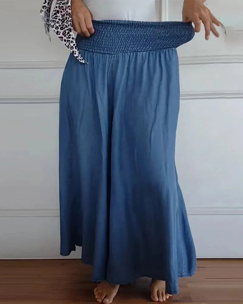 Louna | Pantalon Large Taille Haute