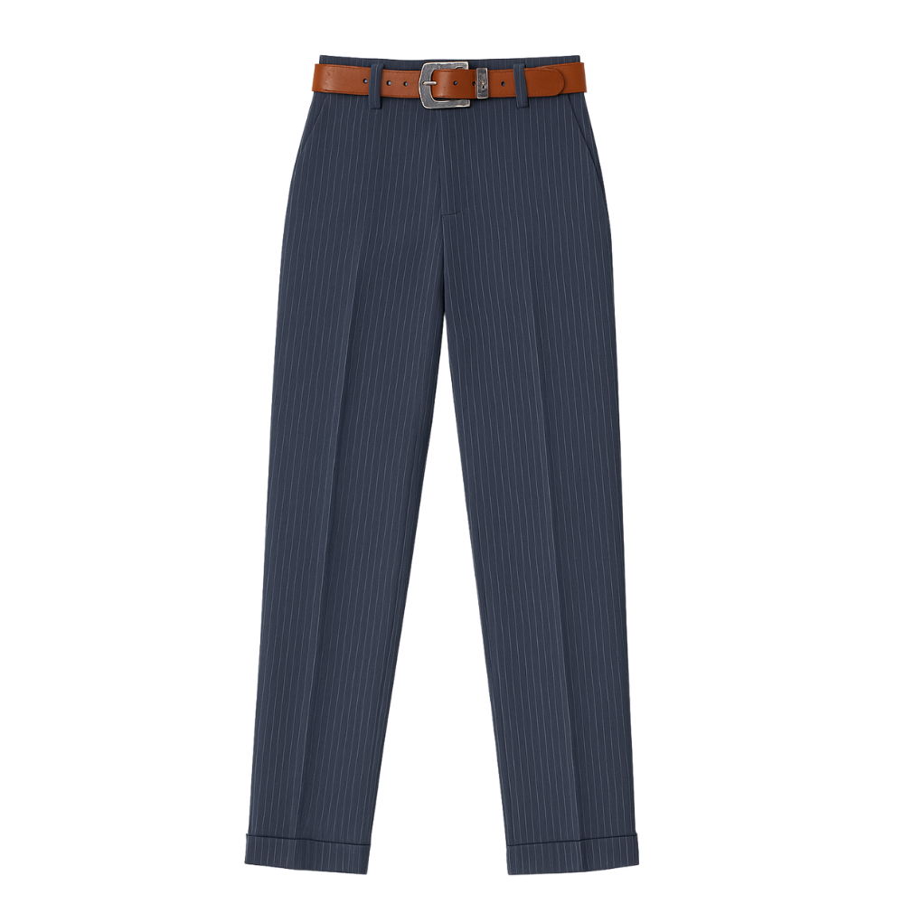 Jean | Pantalon Galbant Rayé En Coton Mélangé