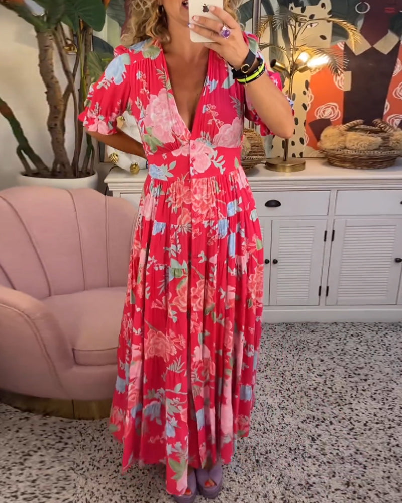 Dane | Robe À Imprimé Floral Avec Poches