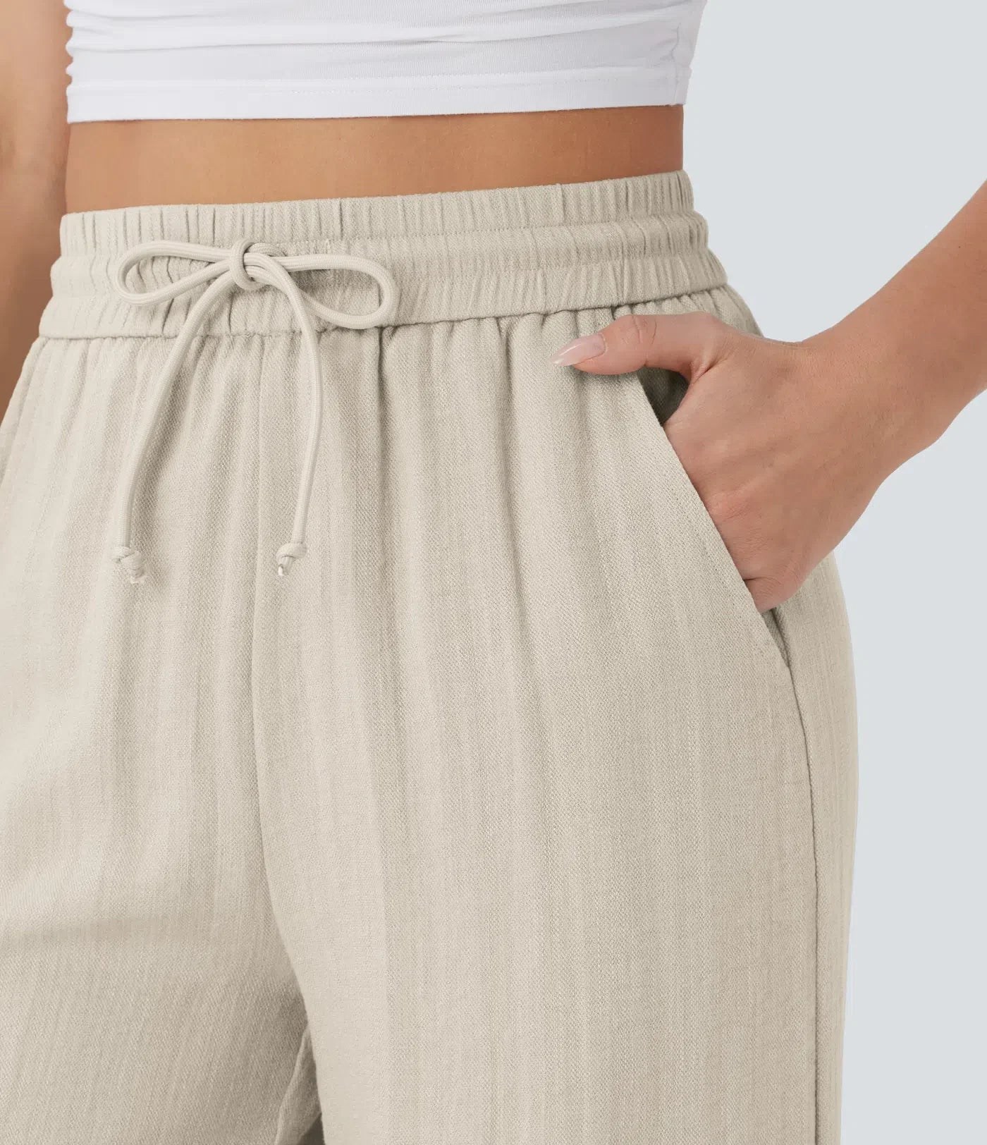 Faida | Pantalon Large En Lin Léger