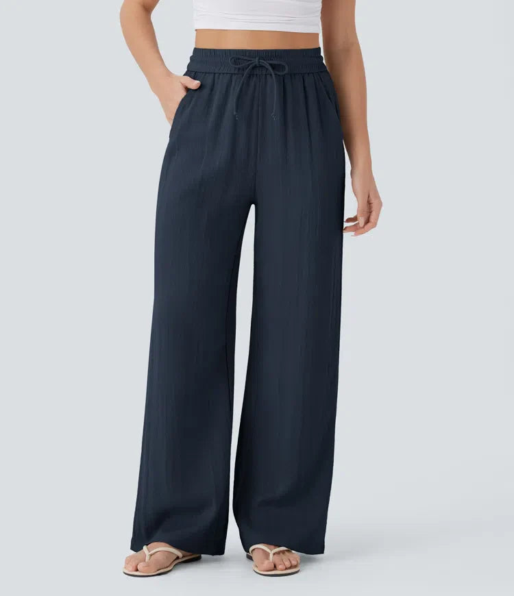Faida | Pantalon Large En Lin Léger