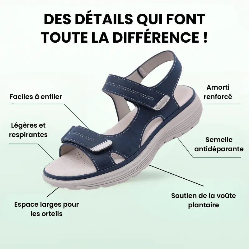 Sandales confort orthopédique femme