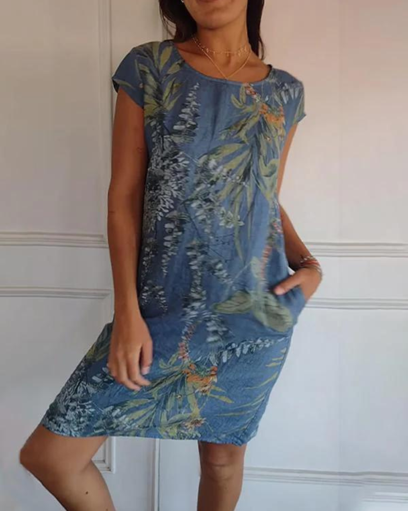 Anaïs | Robe Imprimée Col Rond