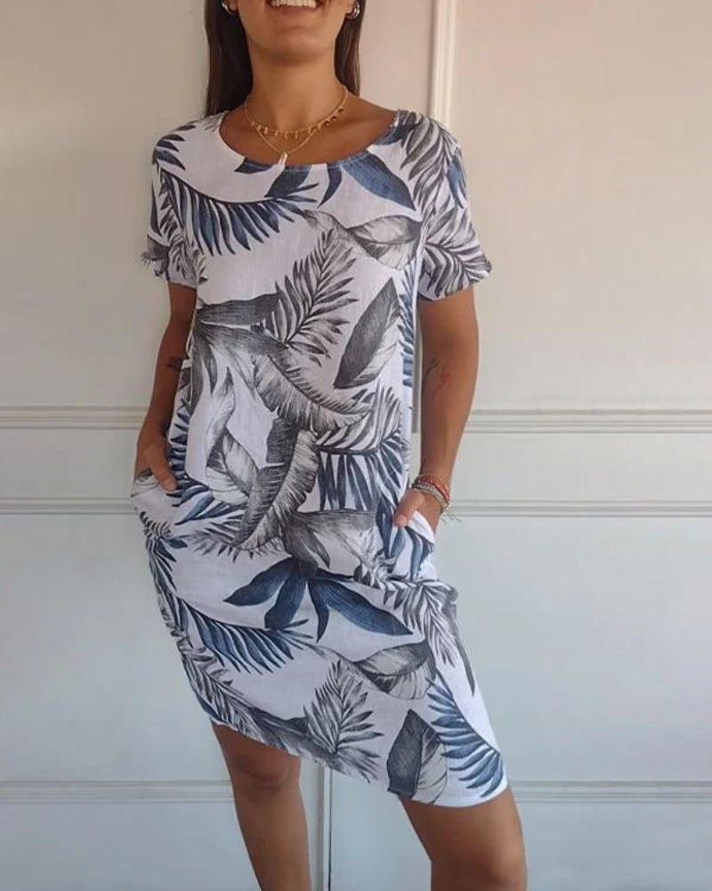 Anaïs | Robe Imprimée Col Rond