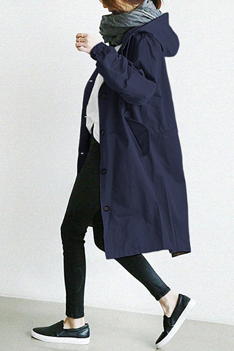 Dannie | Trench Imperméable À Capuche Élégant