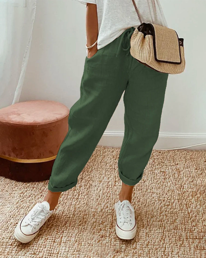 Pantalon En Lin Anti-Transpiration | Confort et Élégance