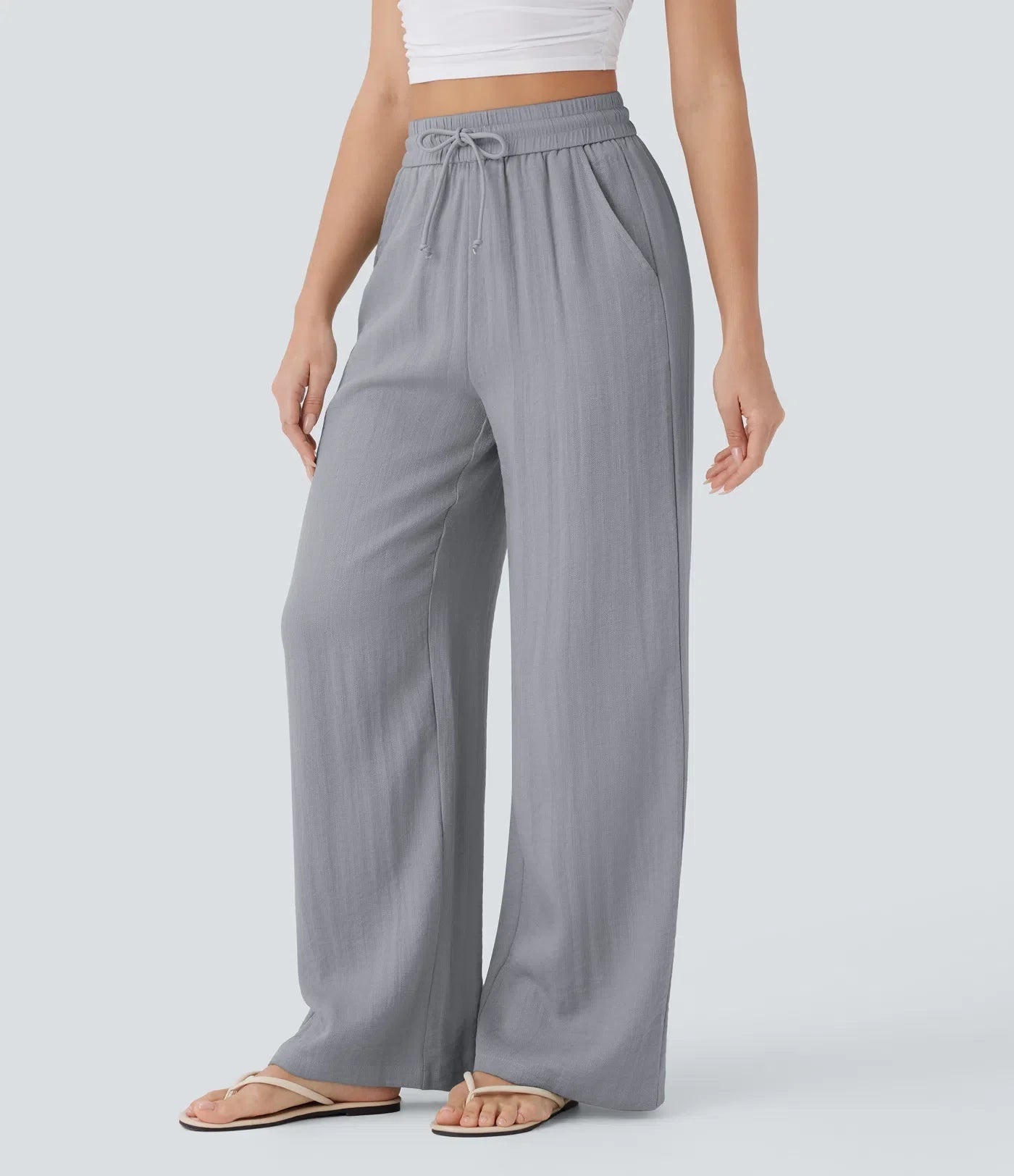 Faida | Pantalon Large En Lin Léger