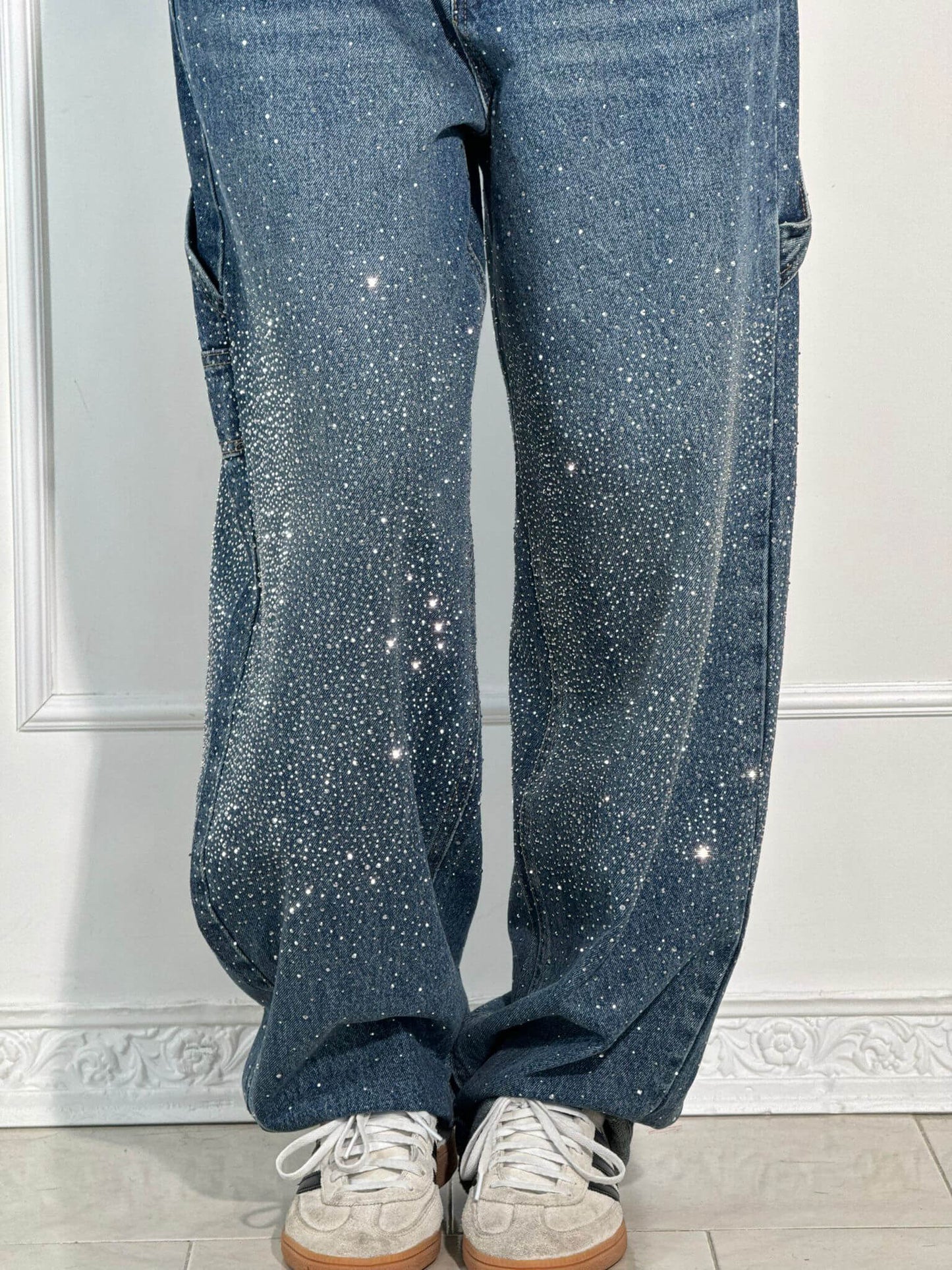 Calypso | Pantalon Taille Haute à Jambes Larges avec Poches à Boutons