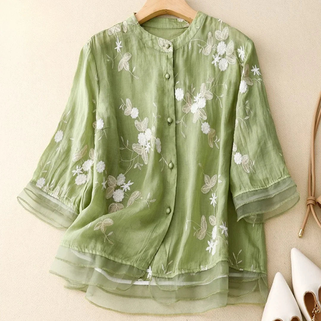 Isla | Blouse Brodée Légère