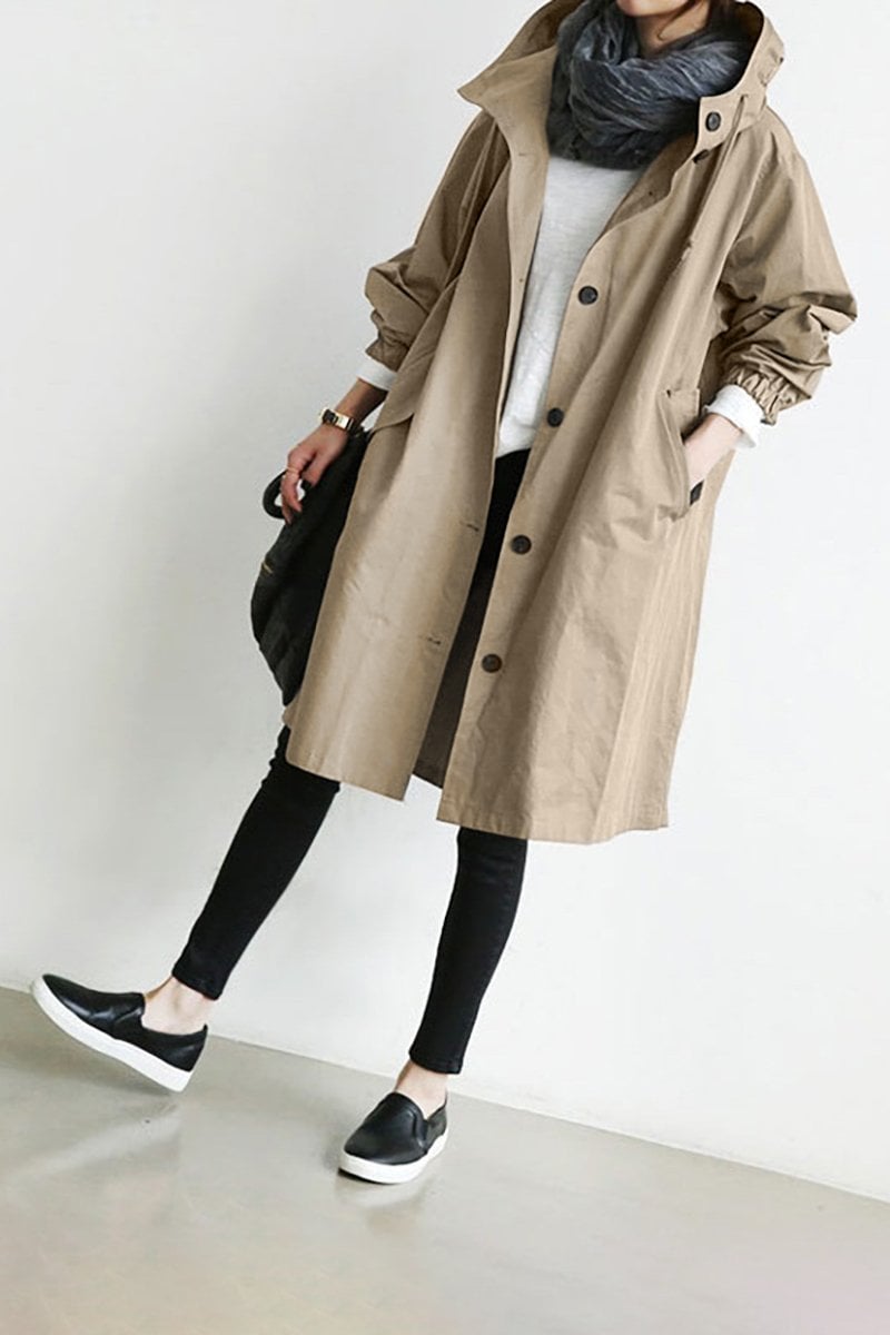 Dannie | Trench Imperméable À Capuche Élégant