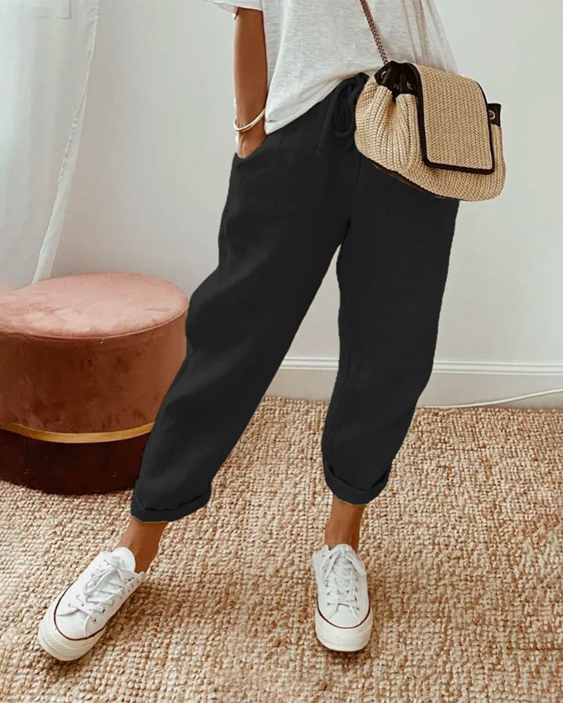 Pantalon En Lin Anti-Transpiration | Confort et Élégance