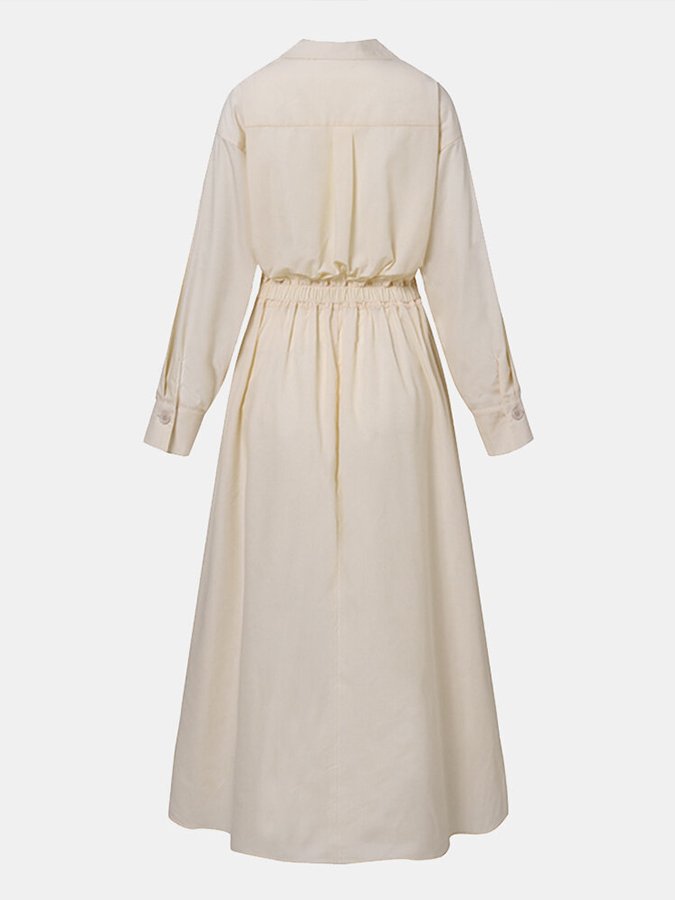 Janelle | Robe Maxi Élégante À Poches Et Manches Longues