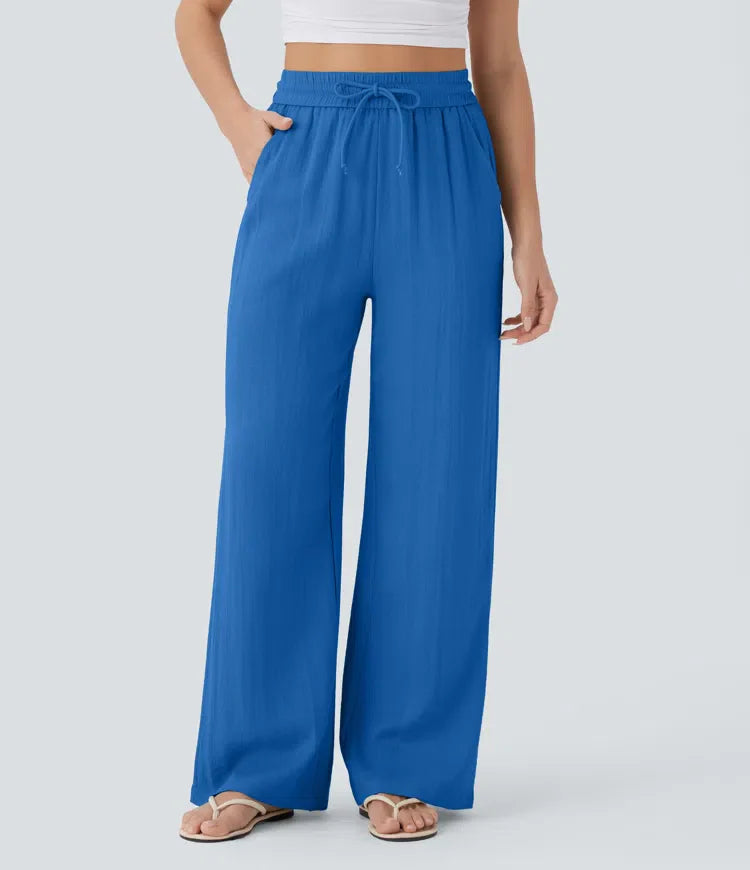 Faida | Pantalon Large En Lin Léger