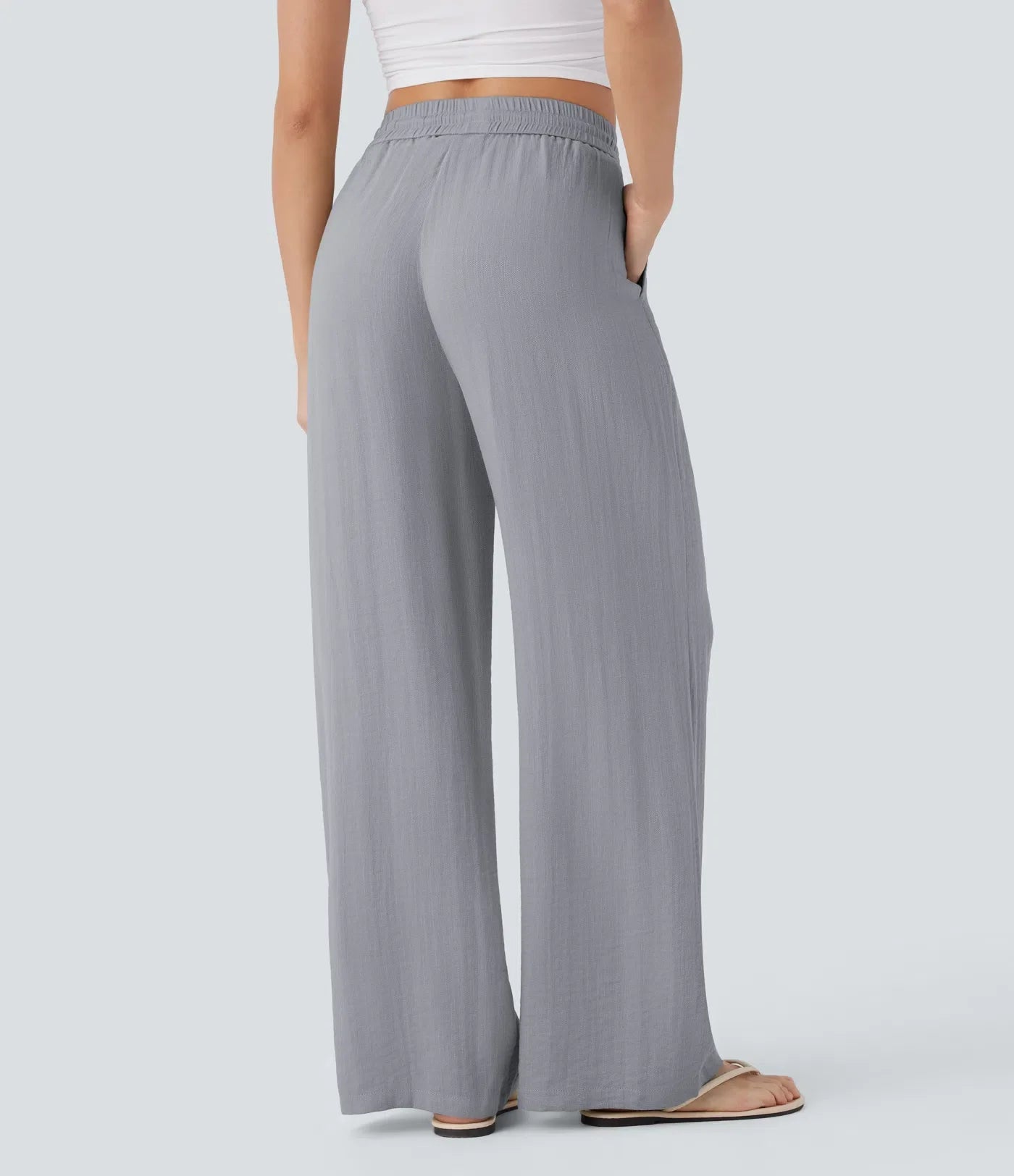 Faida | Pantalon Large En Lin Léger