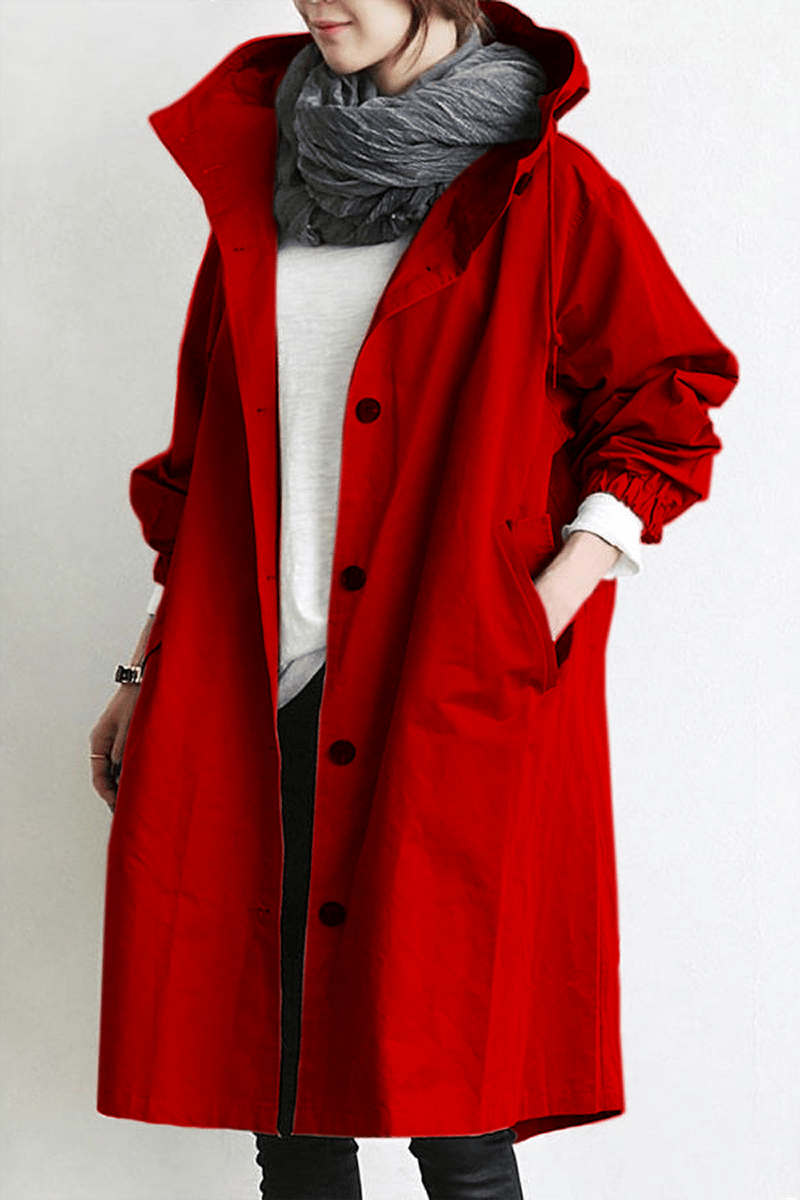 Dannie | Trench Imperméable À Capuche Élégant