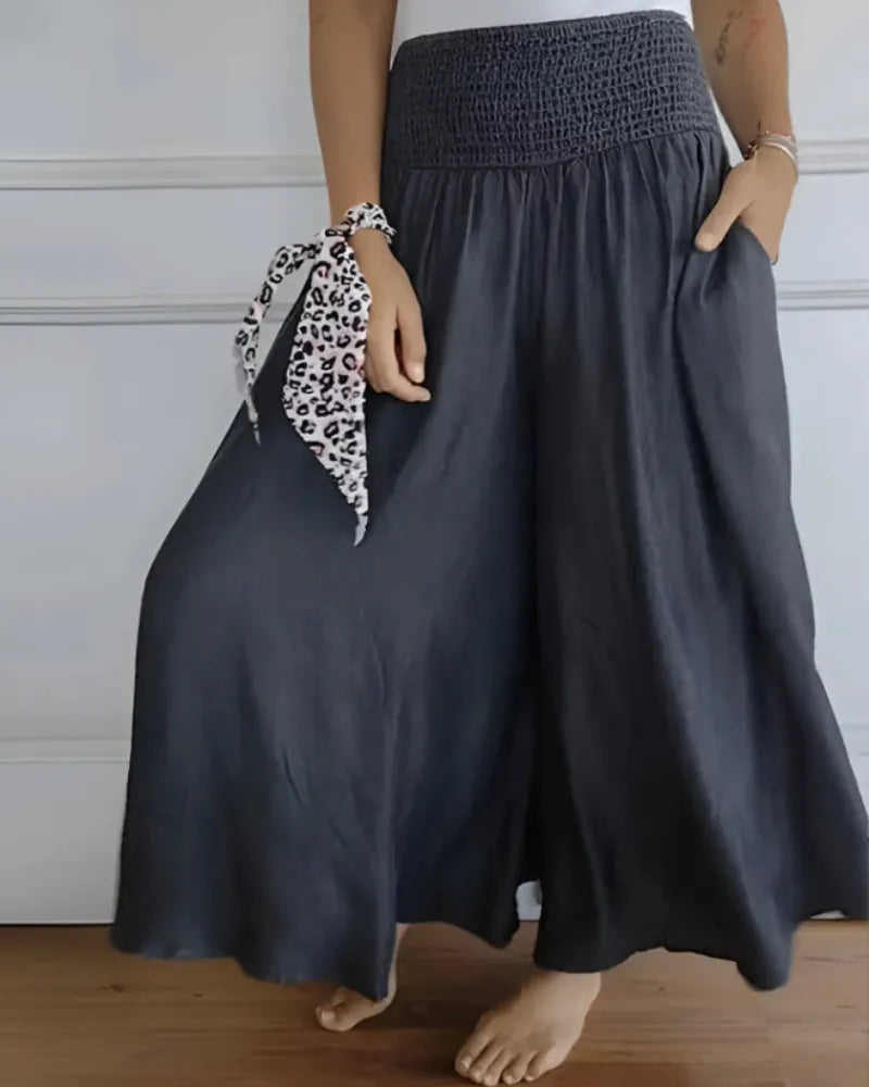 Louna | Pantalon Large Taille Haute